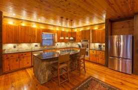 The River's Edge | Cabin Rentals of Georgia | Gourmet Kitchen with Cook's Island