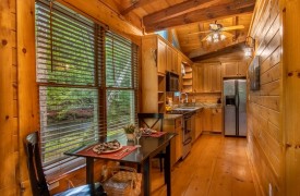 Creekside Green | Cabin Rentals of Georgia | Breakfast Nook Accompanying Fully-Stocked Kitchen