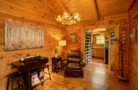Creekside Green | Cabin Rentals of Georgia | Game Table and Reading Nook