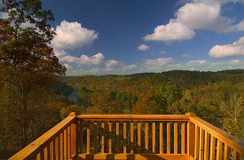 Riverview Lodge | Cabin Rentals of Georgia | View From Private Balcony