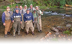 a small fly fishing corporate retreat on Wilscot Creek in North Georgia
